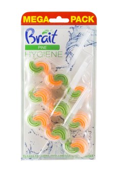 Brait Hygiene & Fresh Kostka toaletowa do WC 2-fazowa Pine 1op.-3x45g - Brait