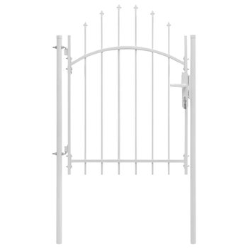 Brama ogrodowa stalowa 1x2m biała - Zakito Europe