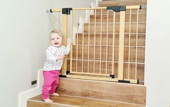 Bramka Drewno Jasne (Dwa Rozszerzenia 75-103Cm) - SAFETHANSORRY.PL