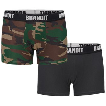 Brandit Bokserki Logo 2 Szt. Woodland Czarne - Xl - Brandit