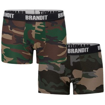 Brandit Bokserki Logo 2 Szt. Woodland Dark Camo - L - Brandit