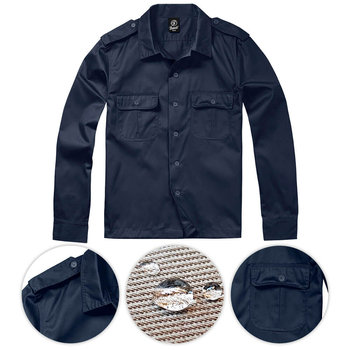 Brandit Koszula Mundurowa z Długim Rękawem US Navy - Navy Blue - L - Brandit