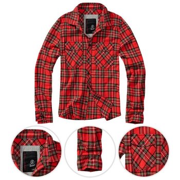 Brandit Koszula w Kratę Check Shirt Czerwona - XXL - Brandit