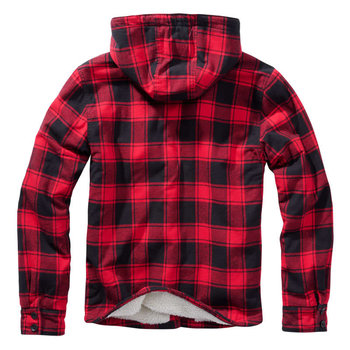 Brandit Kurtka W Kratę Z Kapturem Lumberjacket Czarno-Czerwona-L - Brandit