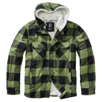 Brandit Kurtka W Kratę Z Kapturem Lumberjacket Czarno-Oliwkowa-4Xl - Brandit