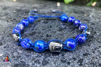 Bransoleta Męska Lapis Lazuli Makrama - Brazi Druse Jewelry