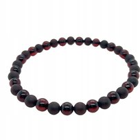 Bransoleta męska z bursztynem KULKA