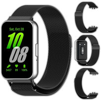 Bransoleta Milanese Vanfone do Samsung Galaxy Fit 3 SM-R390, czarny