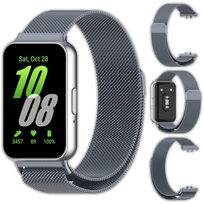 Bransoleta Milanese Vanfone do Samsung Galaxy Fit 3 SM-R390, niebieski grafit