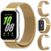 Bransoleta Milanese Vanfone do Samsung Galaxy Fit 3 SM-R390, złoty