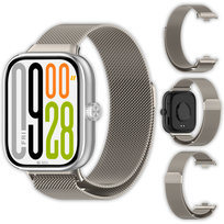 Bransoleta Milanese Vanfone do Xiaomi Redmi Watch 5/4, szampański beż