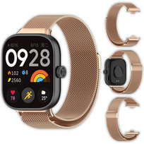 Bransoleta Milanese Vanfone do Xioami Redmi Watch 4/5, różowe złoto