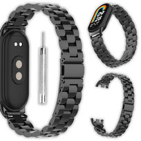 Bransoleta opaska pasek ze stali nierdzewnej Vanfone do Xiaomi Mi Smart Band 8/9, czarny