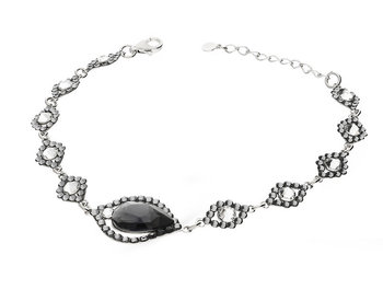 Bransoleta srebrna GRACE z szarymi kryształami Swarovski RD 735-253SINICR crystal próba 925 - Sezam