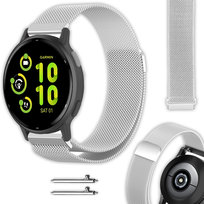 Bransoleta Vanfone do Garmin Approach S12/S40/S42/S44/S50, Venu SQ/SQ 2/2 Plus, Vivoactive 3/5/6, Forerunner 55/245/645, Vivomove HR/3/Style/Sport, D2 Air, srebrny