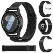 Bransoleta Vanfone do Samsung Galaxy Watch 4 5 6 7 40mm/44mm/45mm/46mm/47mm Pro Active 2, czarny