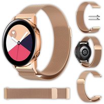 Bransoleta Vanfone do Samsung Galaxy Watch 4 5 6 7 40mm/44mm/45mm/46mm/47mm Pro Active 2, różowe złoto