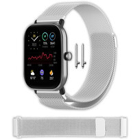 Bransoleta Vanfone do Xiaomi Amazfit GTS 2/2e/2 Mini/3/4/4 Mini, BIP S/Lite/U Pro/3 Pro, GTR 42mm, Zepp E, Mibro Lite/Air, srebrny