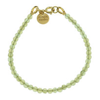 Bransoletka 17,5 cm- Perydot (Oliwin) i srebro złocone Skorulski Jewellery