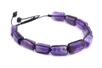 Bransoletka Ametyst Bryłki Sznurek Brazi Druse Jewelry