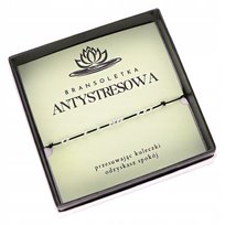 Bransoletka ANTYSTRESOWA Kulki Srebrne Sznurek 925 Prezent Karteczka Radziszewska