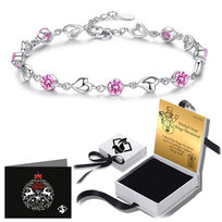 Bransoletka Damska Serce SREBRO 925 łańcuszek Prezent Dla Dziewczyny Mamy