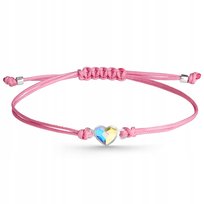 Bransoletka dla dziewczynki srebrna sznurkowa 925