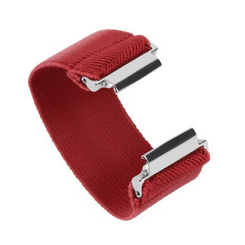 Bransoletka do zegarka Galaxy Watch 4 w czerwonym nylonowym splocie z automatyczną regulacją - Avizar