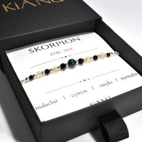 Bransoletka KiANU - SKORPION Znak Zodiaku Kamienie Prezent na Urodziny Inna marka