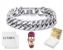 Bransoletka Męska Srebrna Pancerka Gruba Bransoleta 15Mm 96G Grawer