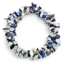 Bransoletka mineralna LAPIS LAZULI & CLEAR QUARTZ (lapis lazuli i czysty kwarc) The Best Life