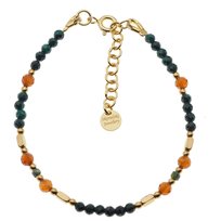 Bransoletka mix - Malachit, Granat brązowy, Hematyt i srebro złocone Skorulski Jewellery