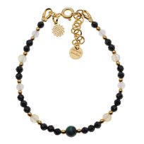 Bransoletka mix - Turmalin, cytryn, kwarc różowy i srebro złocone Skorulski Jewellery