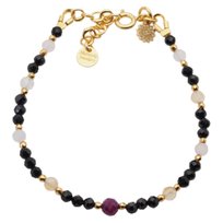 Bransoletka mix - Turmalin, cytryn, kwarc różowy, rubin i srebro złocone Skorulski Jewellery