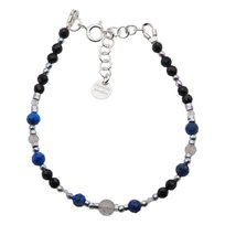 Bransoletka mix - Turmalin, Lapis Lazuli, Labradoryt, hematyt i srebro Skorulski Jewellery