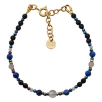 Bransoletka mix - Turmalin, Lapis Lazuli, Labradoryt, hematyt i srebro złocone Skorulski Jewellery