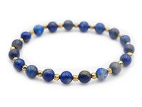 Bransoletka na gumce koraliki kamień Lapis Lazuli Tanat