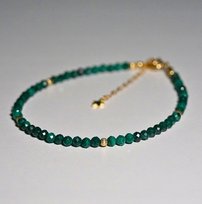 Bransoletka na nogę Malachit 3mm - Crystals Break Crystals Break