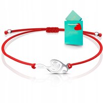 Bransoletka na sznurku nutka muzyka sznurkowa srebrna 925 na prezent