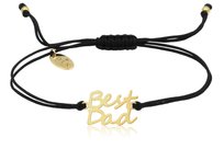 Bransoletka na sznurku z napisem BEST DAD złotym  Uniwersalny (15-17 cm)