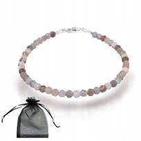 Bransoletka Naturalny Kamień Agat Botswana fasetowany 3mm Srebro 19cm, bez marki, AG00000171 Inna marka