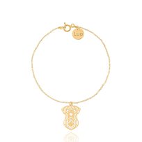 Bransoletka srebrna pozłacana z psem Labrador Retriever