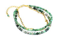 Bransoletka Szmaragd Z Łańcuszkiem Brazi Druse Jewelry