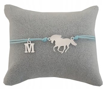 Bransoletka sznurkowa konik koń LITERKA SREBRO 925 - Inna marka