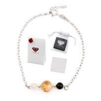 Bransoletka Turmalin Cytryn Kwarc Srebro 925 Talizman Prezent Handmade