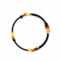 Bransoletka z bursztynem bałtyckim DELIKATNA na druciku