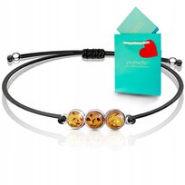 Bransoletka z bursztynem srebrna sznurkowa bursztyn naturalny bałtycki 925