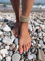 Bransoletka z Muszelek na Nogę Bransoletka na Kostkę  NELI