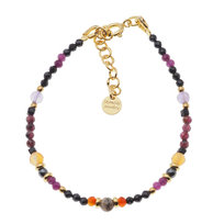Bransoletka znak zodiaku baran - mix kamieni i srebro złocone Skorulski Jewellery