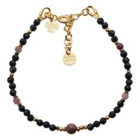Bransoletka znak zodiaku panna - mix kamieni i srebro złocone Skorulski Jewellery